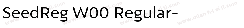 SeedReg W00 Regular字体转换
